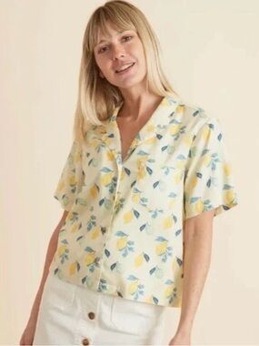 Marine Layer Lemon Button Down